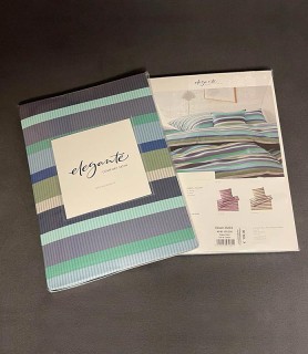 Bettwäsche Elegante Color Stripes Blue in der Verkaufsverpackung